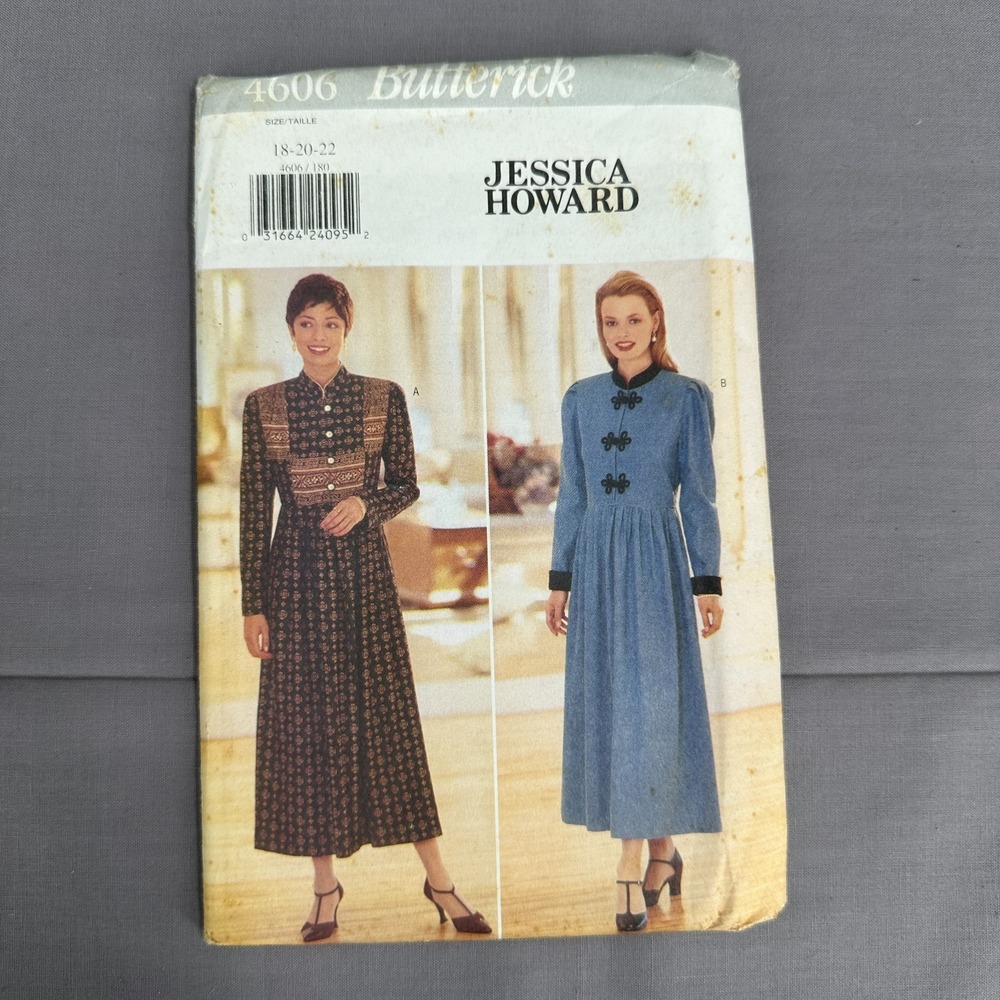Butterick 4606 Jessica Howard Womens Midi Dress Sewing Pattern Size 18-22 Uncut